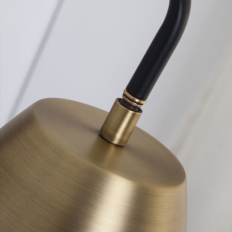 Messing 1 Leichte Leuchten Beleuchtung Loft Style Metallic Fass Schatten Wandleuchte Leuchte mit Winkelarm für Schlafzimmer