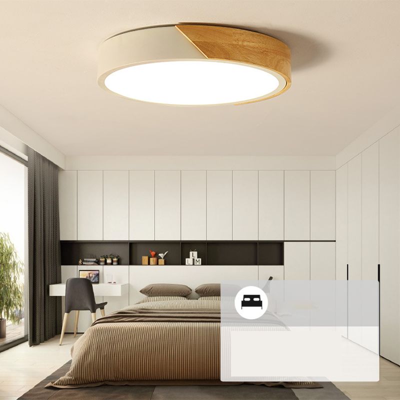 Nordic Led Ceiling Light Modern Minimalist Creative Bedroom Living Room Personality Round Macaron Multi-color Iron Lamps