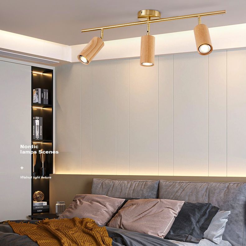 Moderne LED -Strecke Beleuchtung minimalistischer chinesischer Stil Holzvermittler für Wohnzimmer und Gang zu Hause