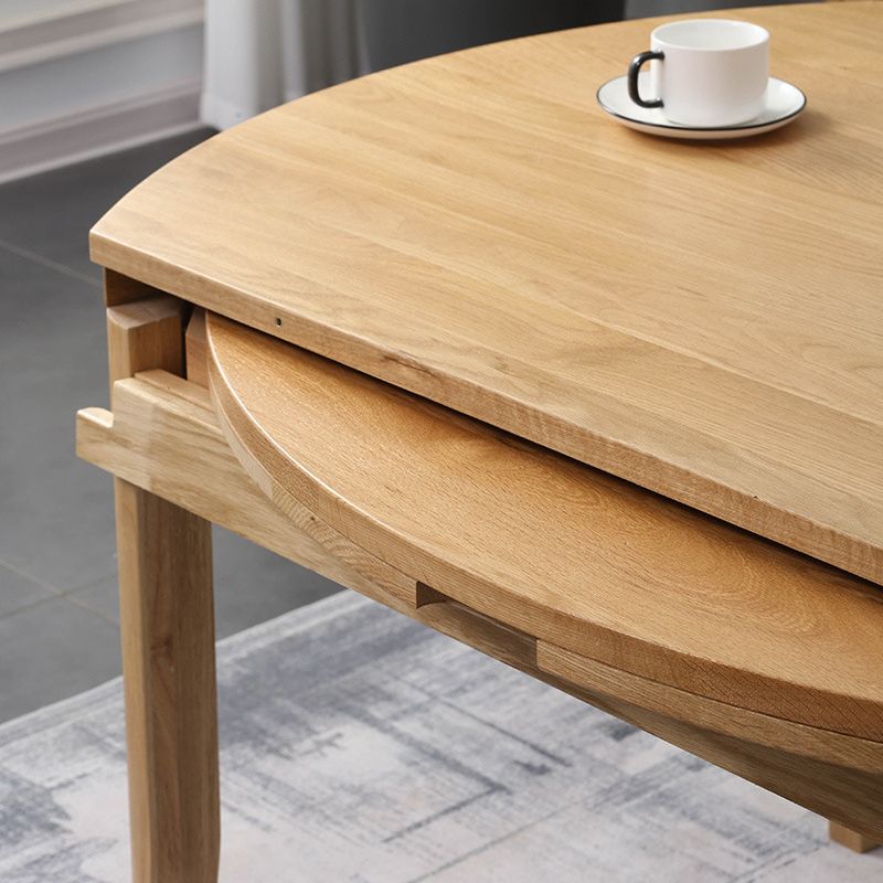 Minimalist Wooden Dining Set Standard Height with 4 Legs Base Dining Room Set for Home Use