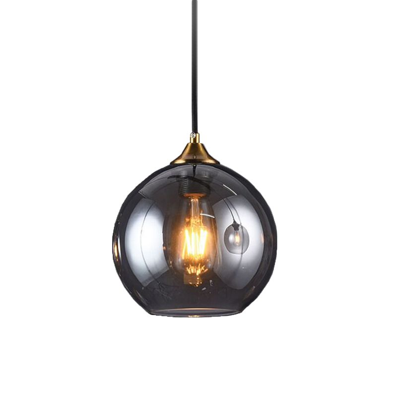 Contemporary Sphere Pendant Lights Blown Glass Hanging Pendant Lights for Bedroom