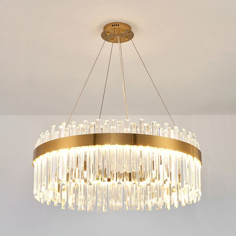 Hedendaagse luxe led hangende lamp metalen kroonluchter voor woonkamer