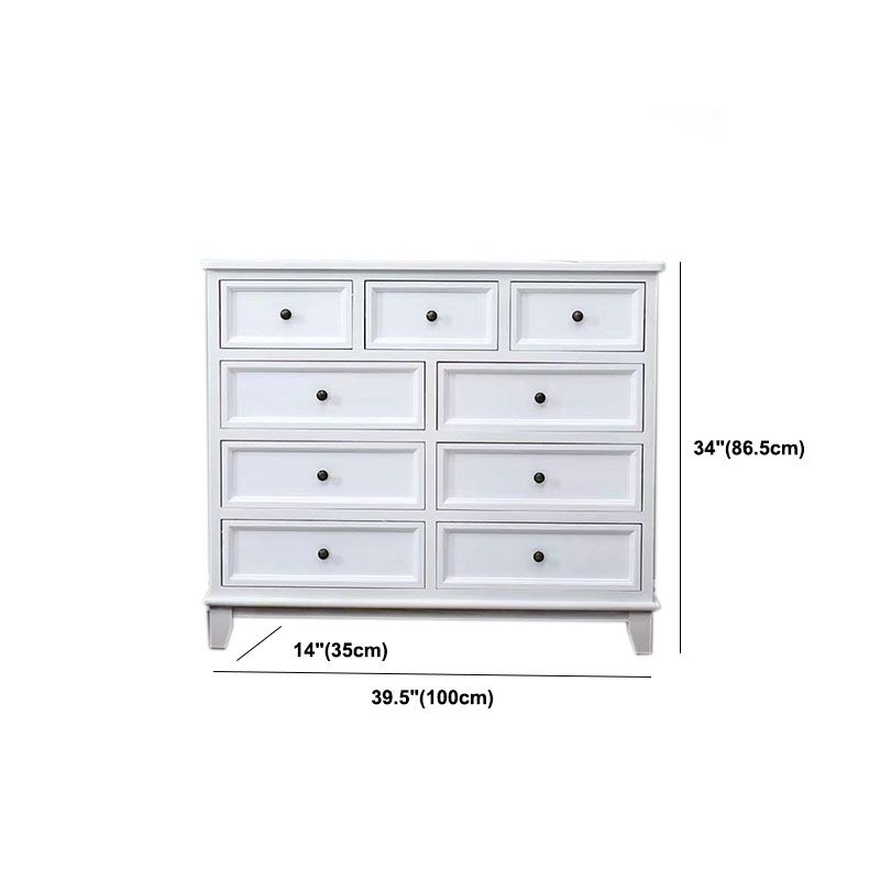 Traditional Storage Chest Solid Wood Storage Chest Dresser for Living Room