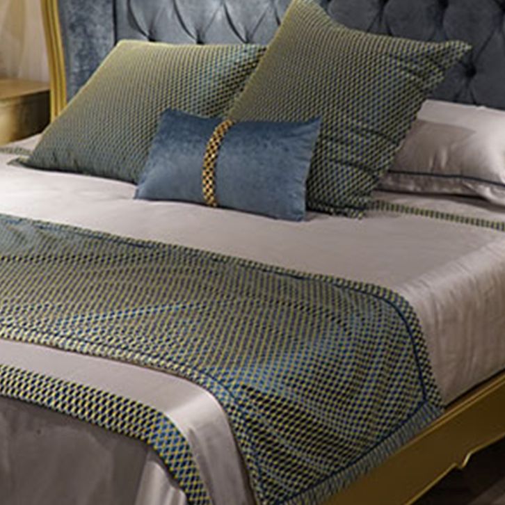 Modern Adjustable Height Bed Upholstered Headboard Standard Bed