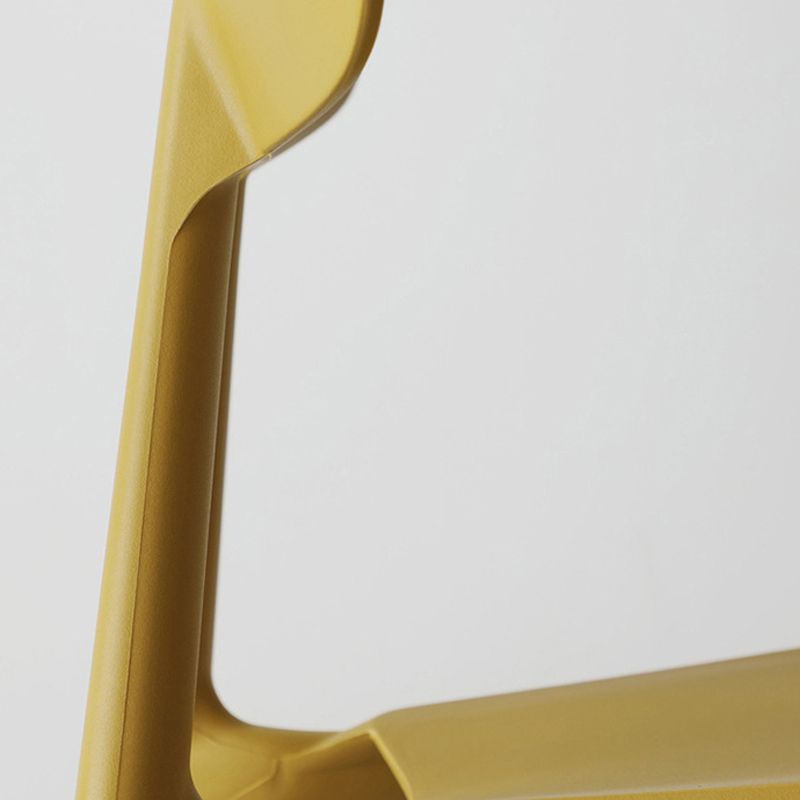 Kitchen Plastic Side Chair Modern Style Open Back Armless Chair Set