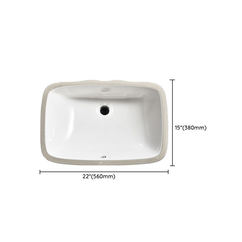Contemporary Wash Stand Ceramic Metal Undermount Bathroom Sink