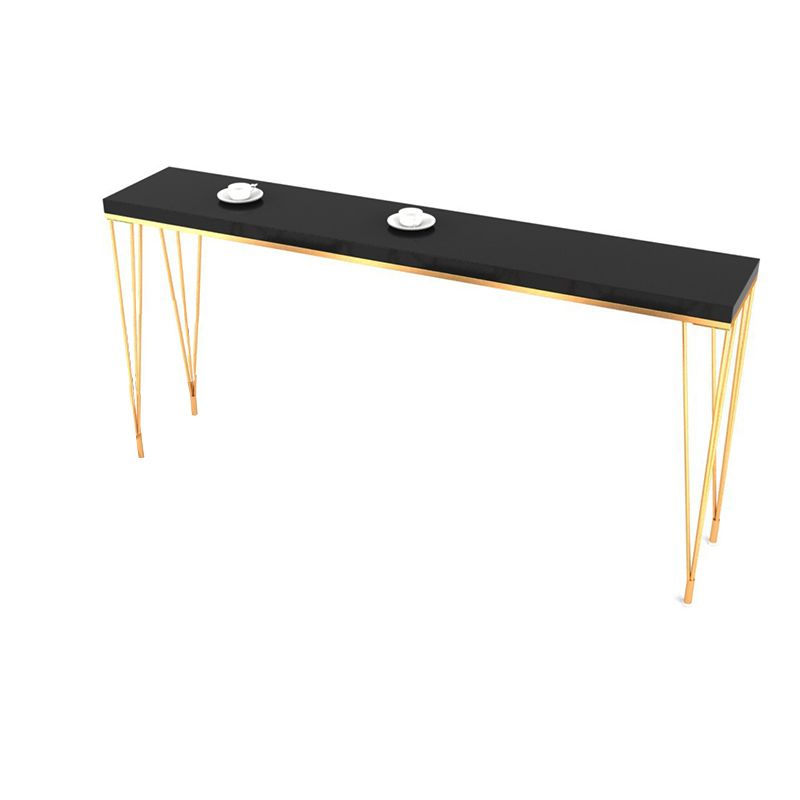 Glam Bar-height Table Solid Wood Top Pub Table for Dining Room