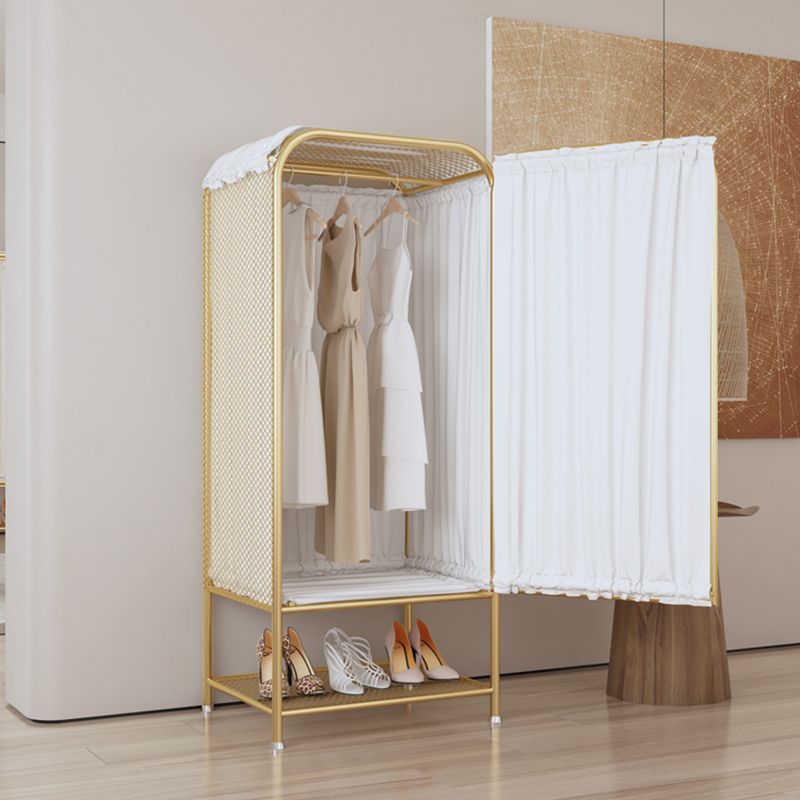 Modern Style Wardrobe Cabinet Metal Clothes Rail Wardrobe Armoire for Home