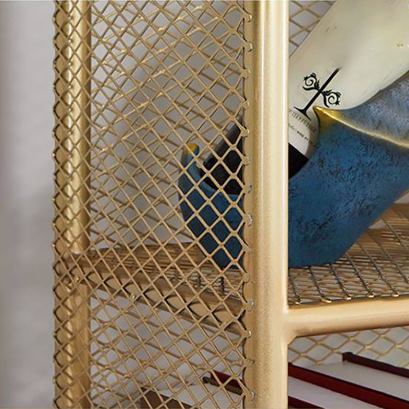 Contemporary Metal Bookshelf Standard Shelf Bookcase for Study Room