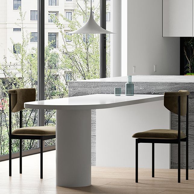 Modern Style Bar Table Solid Wood Bistro Bar Desk with Double pedestal