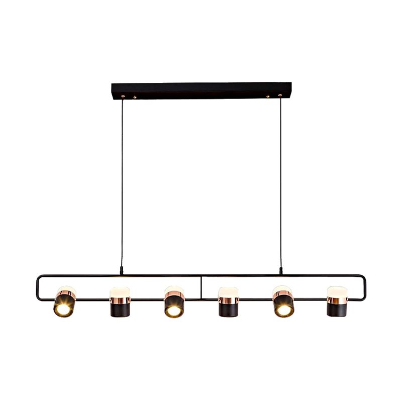 Contemporary Style Cylinder Island Light Fixtures Metal Pendant Light Fixtures