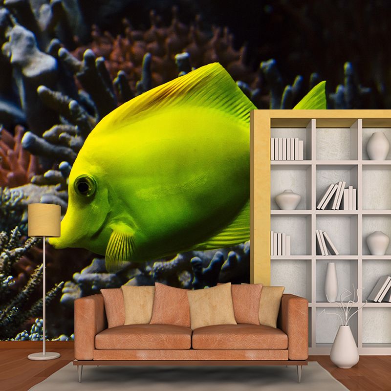 Photography Wall Mural Fish Patterned Sitting Room Wall Mural