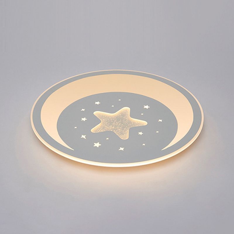 LED Modernism Ceiling Light White Flush Mount Lighting for Foyer Hallway