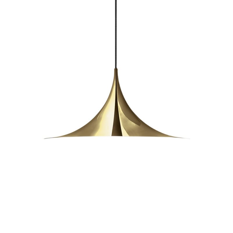 Postmodern Fared Pendant Lightture Metal 1-Light Dining Room Suspension Light