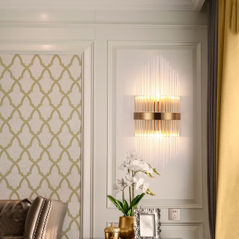2 luci Montaggio a parete Light Aibture Postmodern Crystal Wall Sconce Light per interno