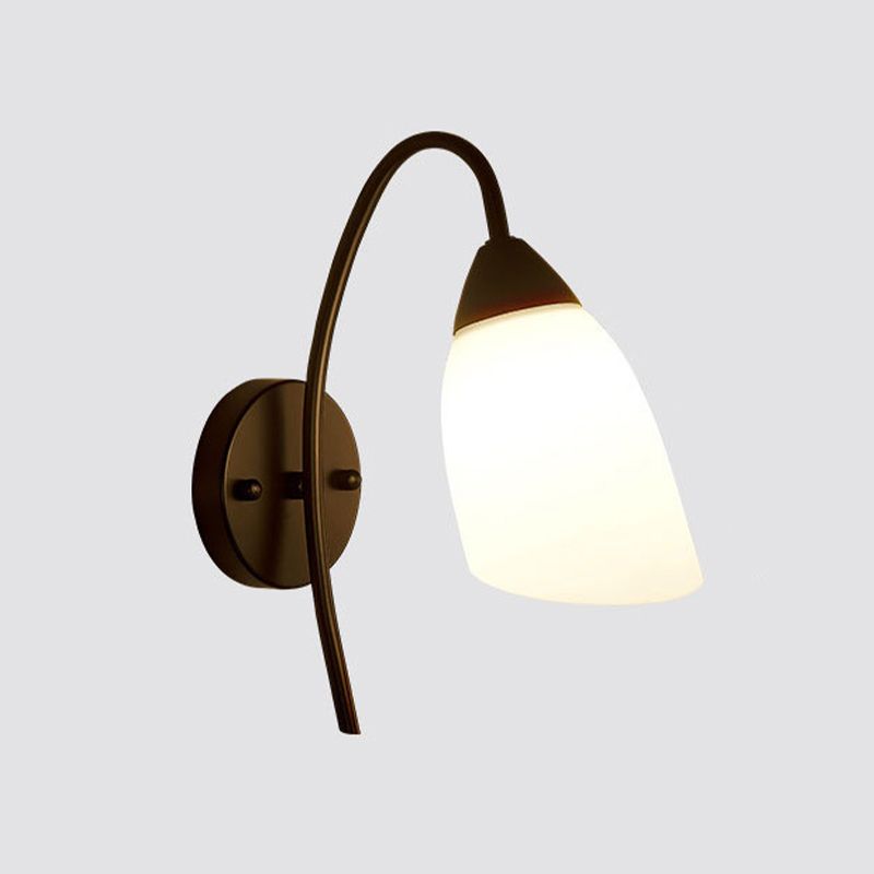 Modernist Wall Sconce Black Metal 1 Light Sconce Lighting for Bedroom