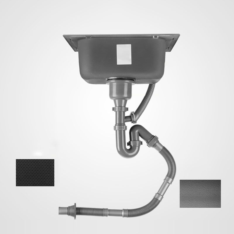 Single Bowl Kitchen Sink Stainless Steel Rectangle Sink with Drain Assembly