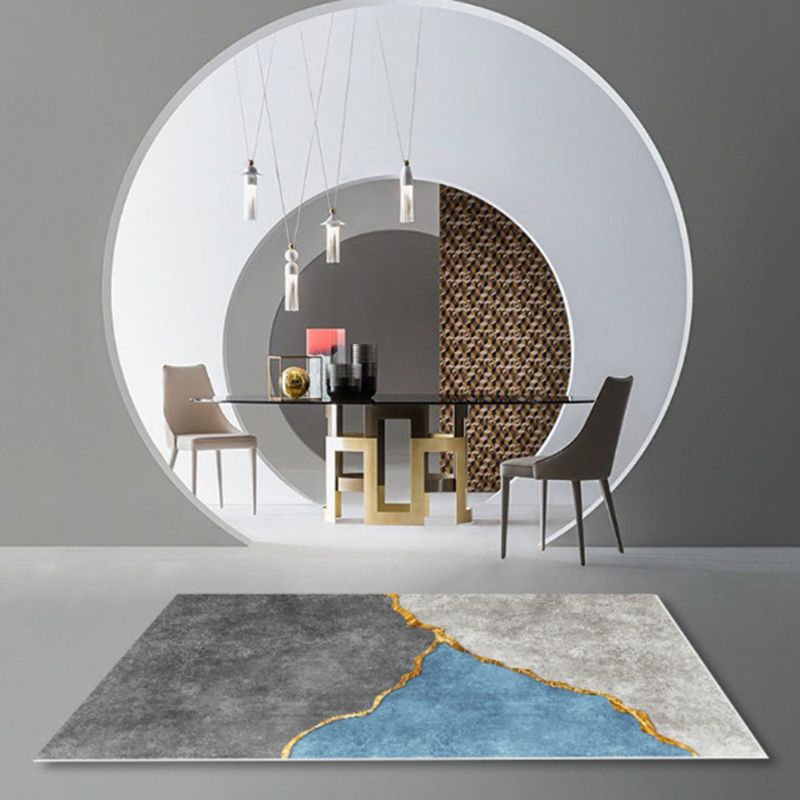 Beige Modern Rug Polyester Graphic Indoor Rug Stain Resistant Indoor Rug for Living Room