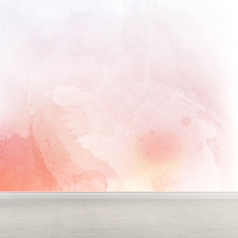 Contemporary Tie Dye Mural Decal Light Color Waterproofing Wall Covering for Bedroom