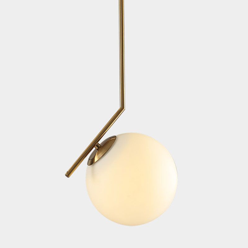 Weißes Glas Deckenleuchte Ding Room Schlafzimmer Ein leichtes modernes hängendes Licht