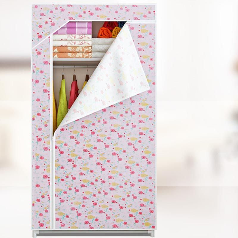 Contemporary Storage Cabinet with Metal Frame Matte Finish Cabinet for Bedroom