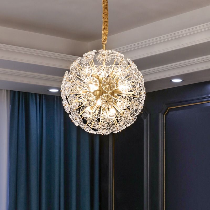 Crystal Crystal décoratif Chandelier Flear Forme Light pour le restaurant et l'hôtel