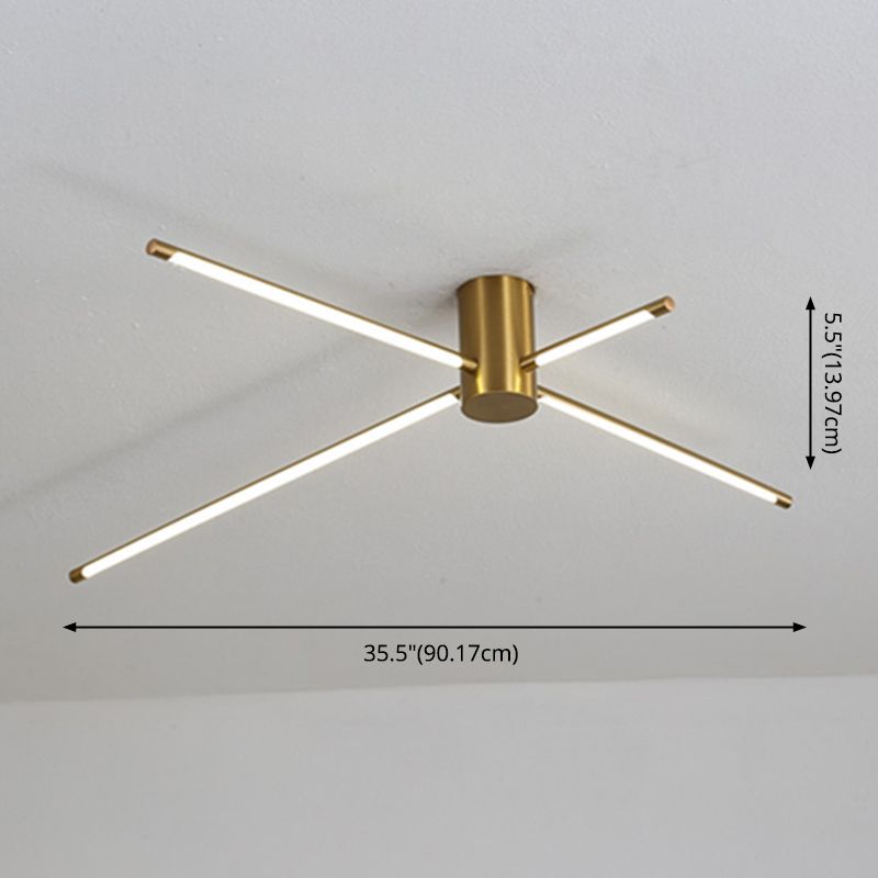Lámpara de techo LED de estilo moderno, sombra acrílica, tira larga, línea minimalista, luz para sala de estar