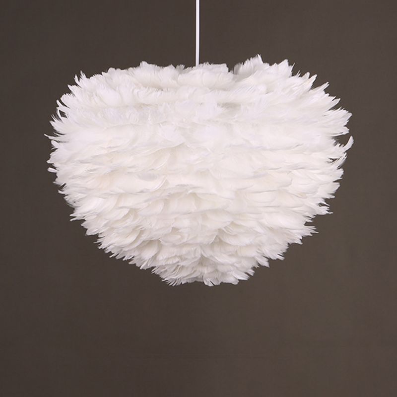 Eigentijdse bol kroonluchter hanger lichte veer gesuspendeerd verlichting voor slaapkamer