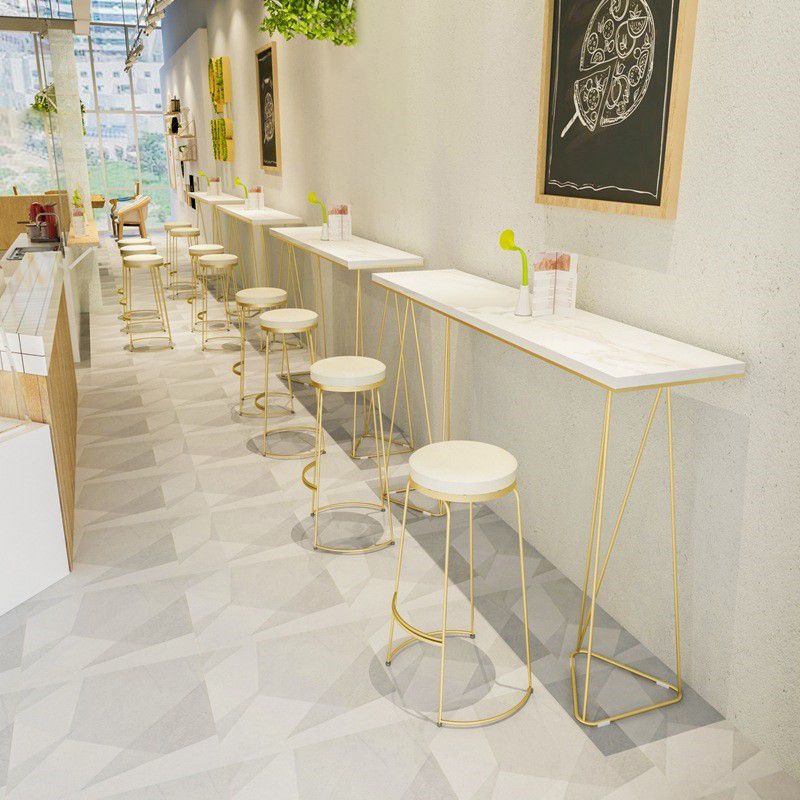 Double Pedestal Counter Set 1/2/3 Pieces Glam Rectangle Bar Pub Table Set