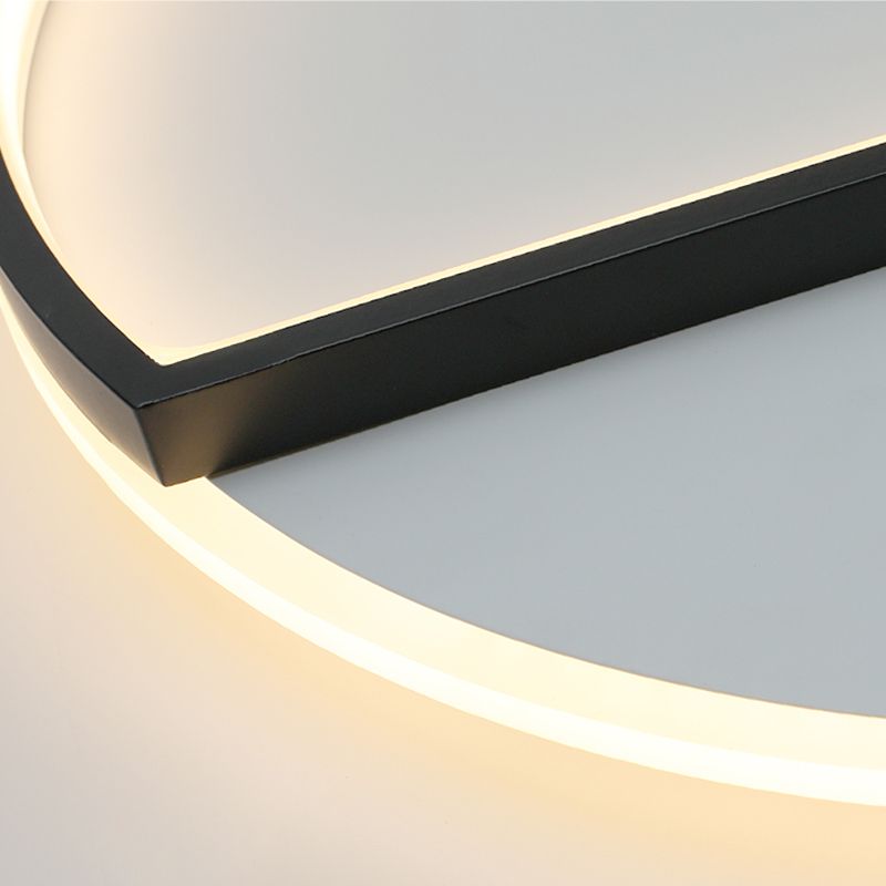 Acrylic Geometric LED Ceiling Fixture in Modern Minimalist Style Lacquered Iron Indoor Flush Mount