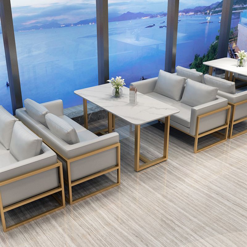 Traditionele luxe stijl eettafel gesinterde stenen tafel voor eetkamer