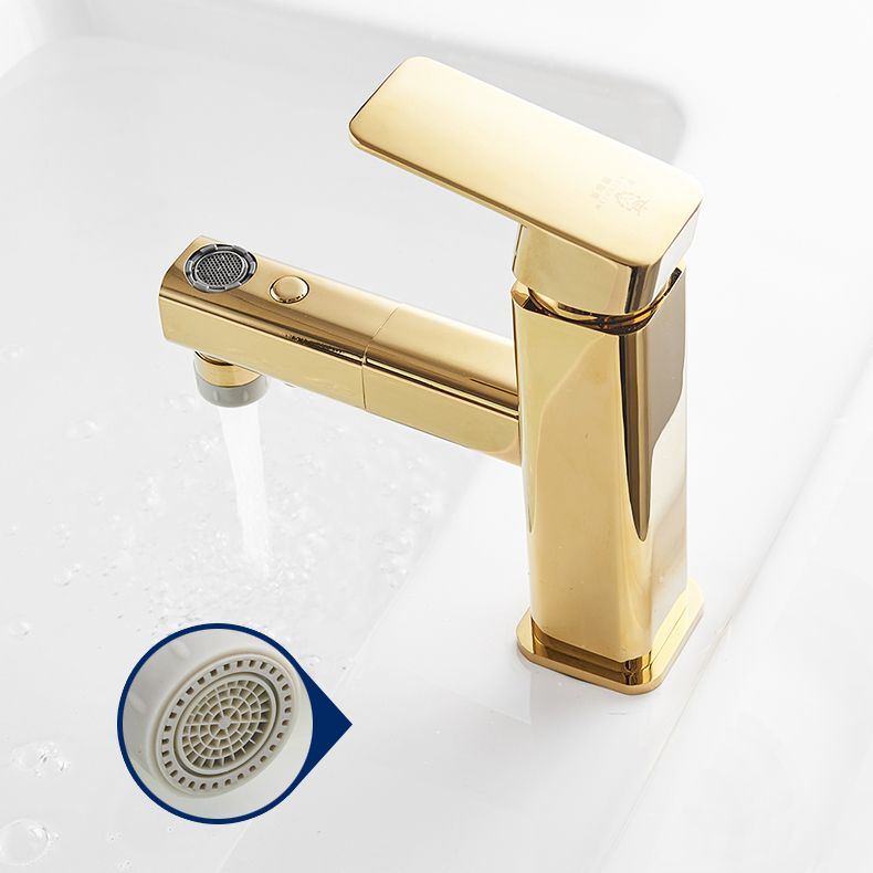 Light Luxury Bathroom Faucet Lever Handle Vessel Faucet with Swivel Spout