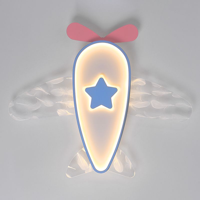 Plafonnier LED moderne et à la mode pour avion en fer forgé avec abat-jour en acrylique