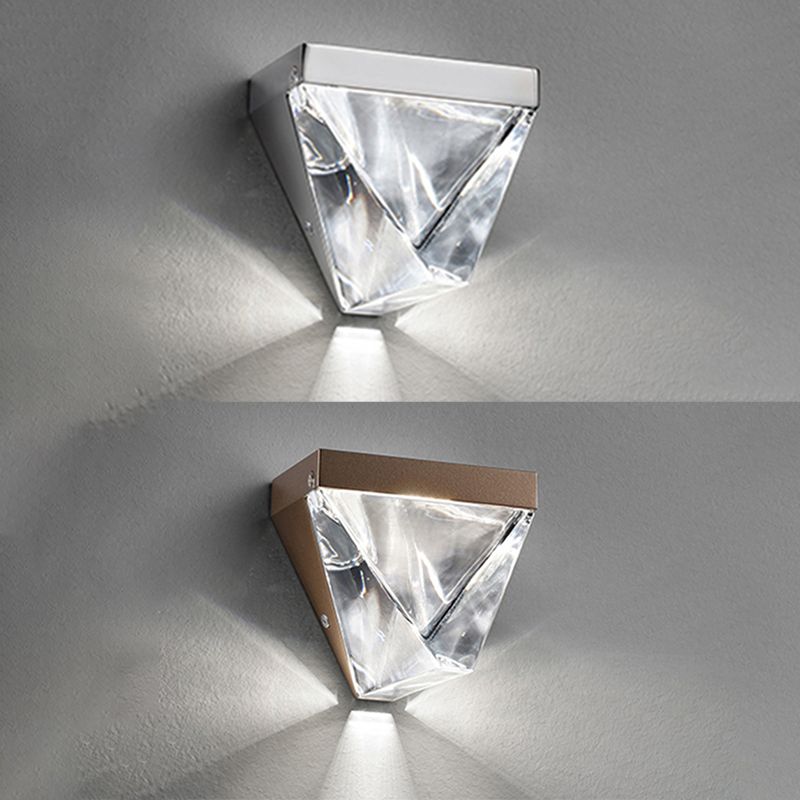 Modern Minimalist Geometric Wall Lighting Fixtures Crystal 1 Light Wall Sconces for Bedroom