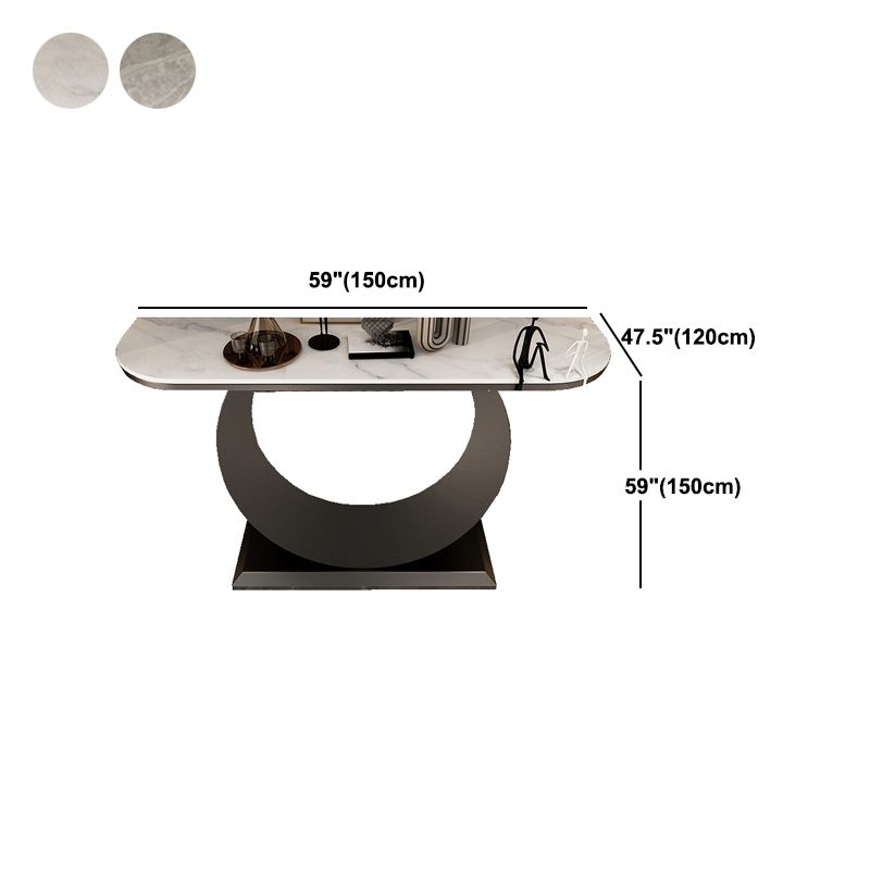 Stain Resistant Slate/metal Glam Abstract Console Table for Hall