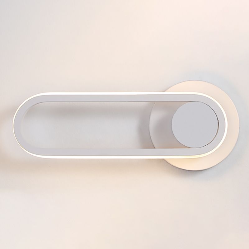 Modernist Oval Wall Sconce LED Minimalism 1 Light Wall Mounted Light for Dining Room