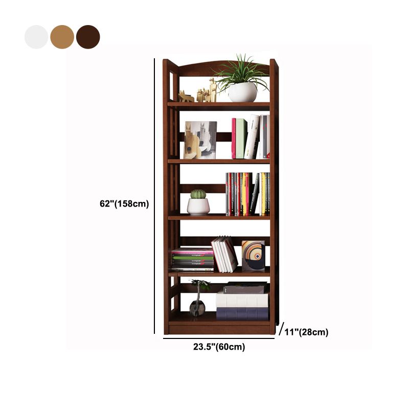 Wooden Etagere Modern Shelf Bookcase Vertical Bookcase for Living Room