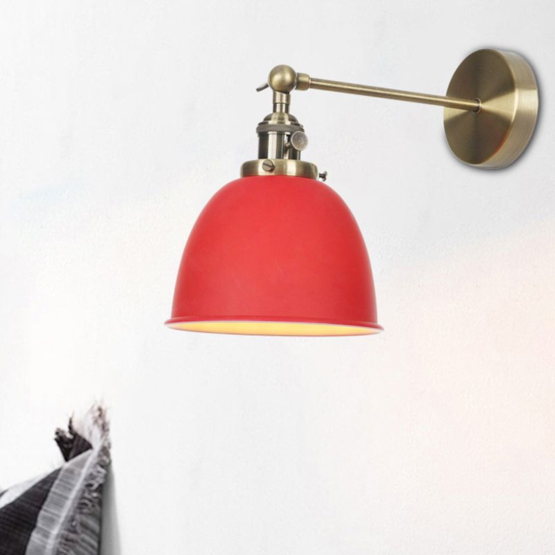 1 Glühbirnenkaum Schattenlampe Industrie Schwarz/Grau/Weiß -Metall -Wandmontage Licht für Schlafzimmer