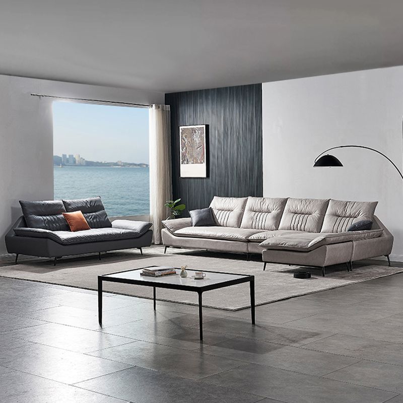 Contemporary Cushions Sofa 39.37"High Flared Arm Stain Resistant Sofa