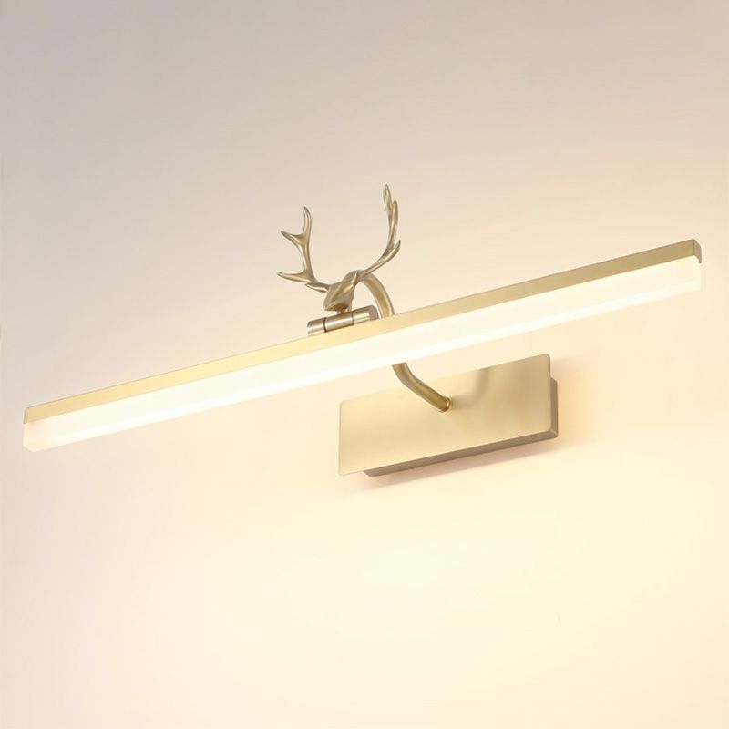 Contemporary Brass Mirror Lighting Fixture Wall Mounted Light Fixture for Bathroom Powder Room