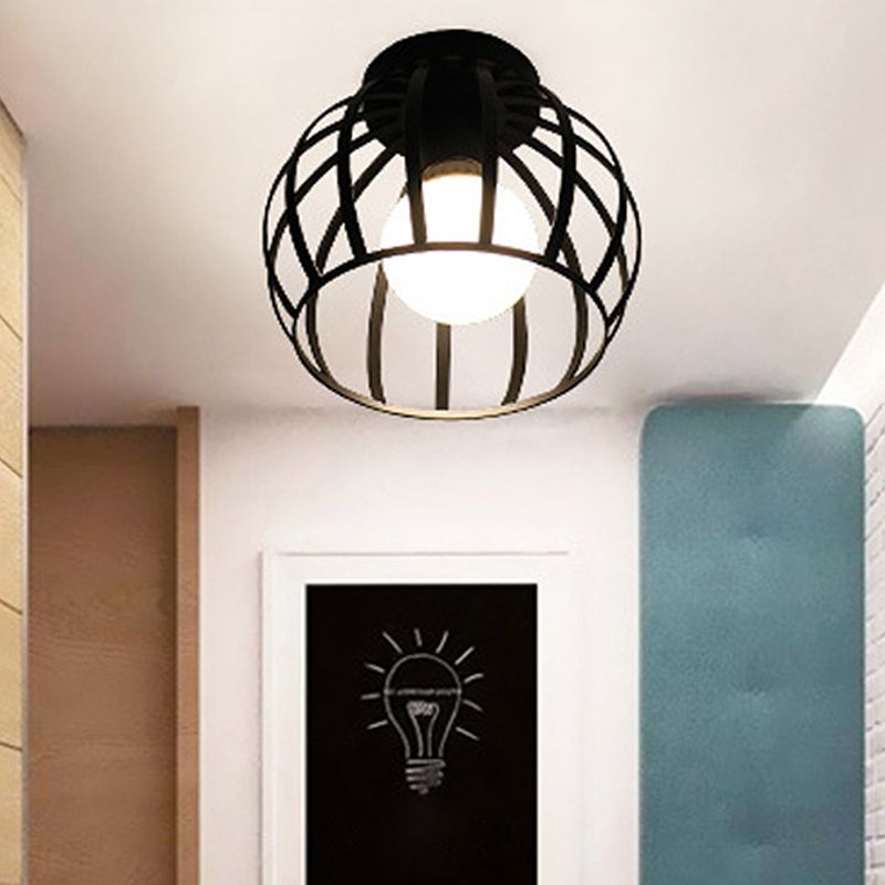Modern Flush Ceiling Lights Metal 1-Light Flush Mount for Hallway