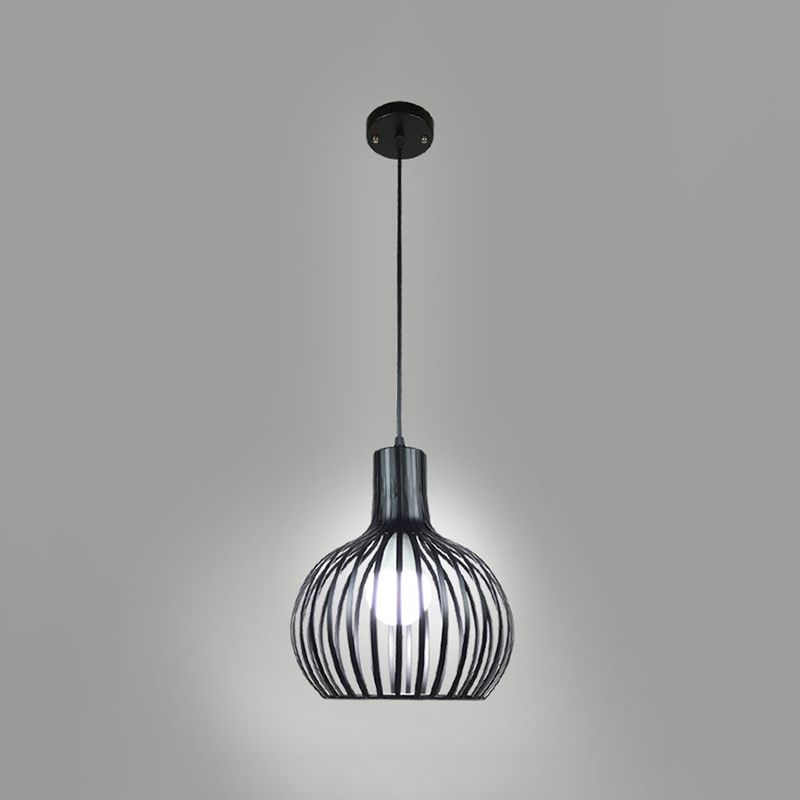 Lampada a sospensione sferica in stile loft 1 lampada a sospensione del soffitto in metallo lampadina