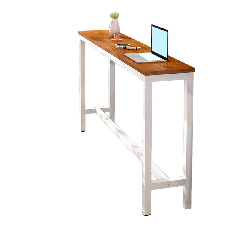 Industrial Style Bistro Bar Desk Wood Rectangle Pub Table for Cafe