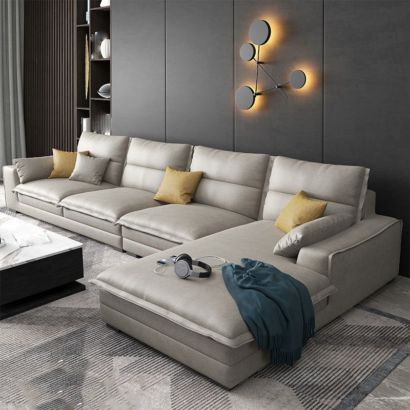 135.8" L √ó 70.9" W √ó 35.4" H Faux Leather sofa and Chaise High Back Square Arm Sectional