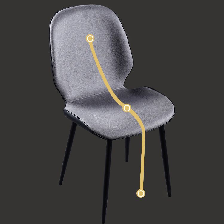 Chaise d'appoint scandinave pour salle de conférence, finition rembourrée mate, chaises de salle à manger Parsons