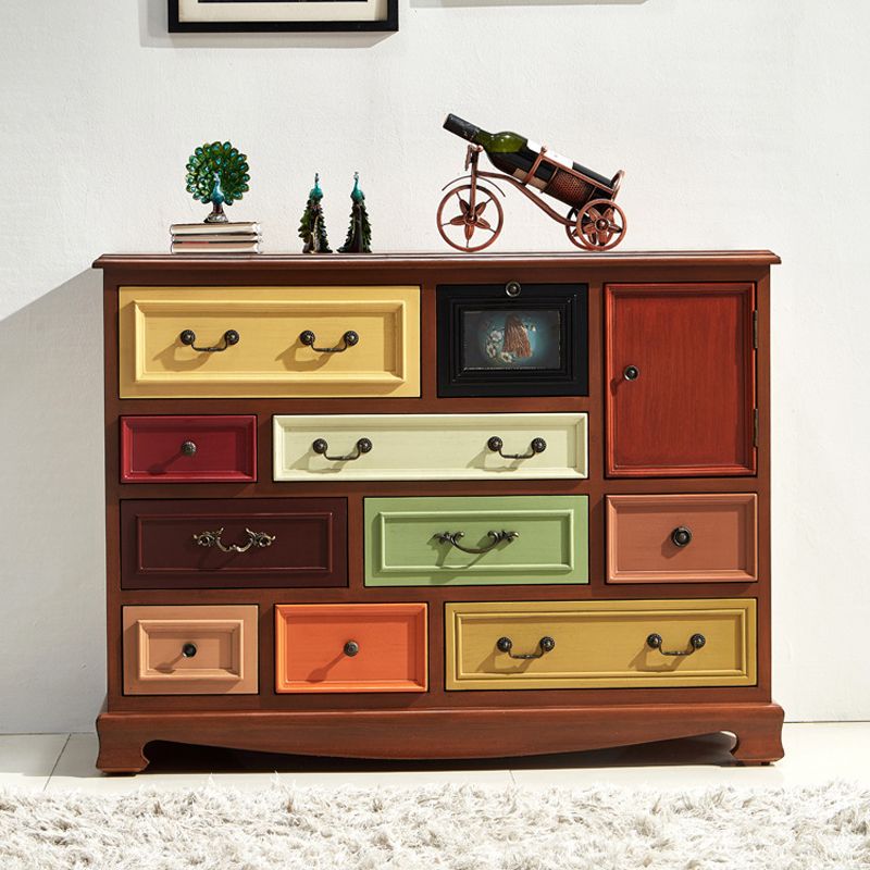 Coastal Storage Chest Dresser Solid Wood Storage Chest with 8/10/11/12 Drawers