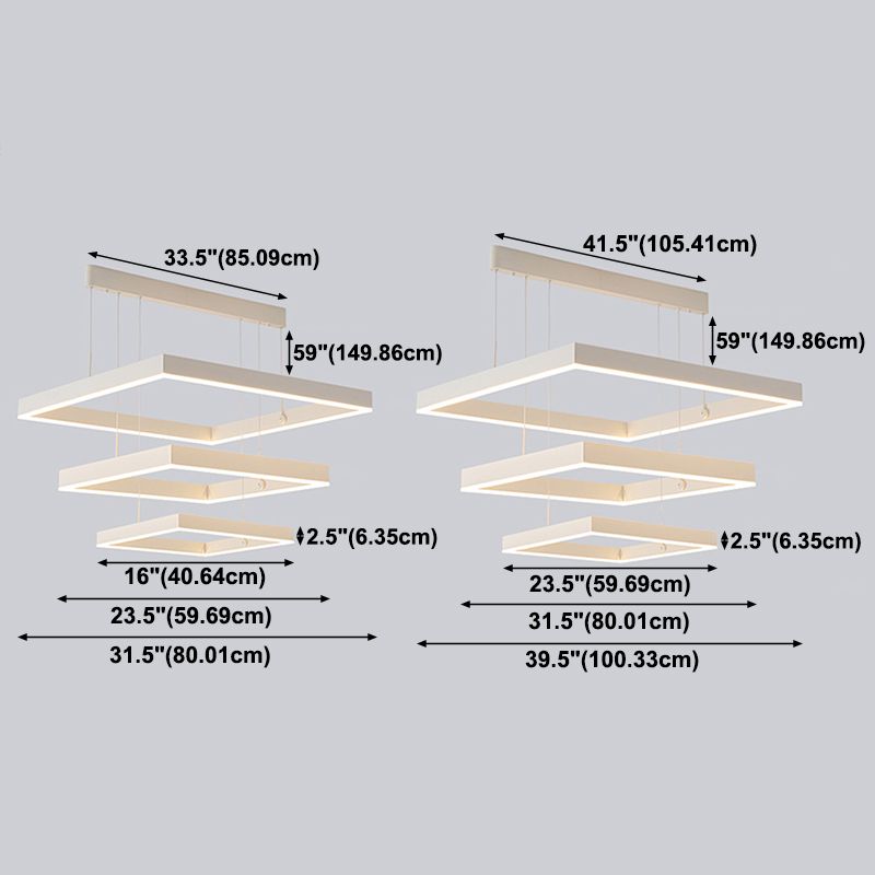 Posto de lámpara LED de aluminio en capas moderna para sala de estar para sala de estar