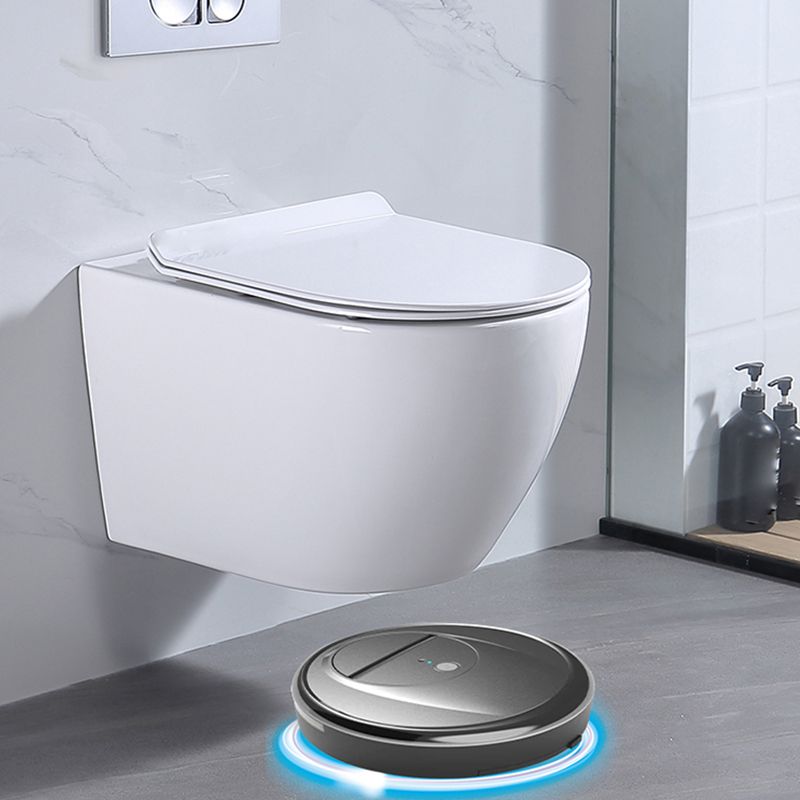 Modern White Ceramic Flush Toilet Wall Hung Urine Toilet with Seat for Bathroom