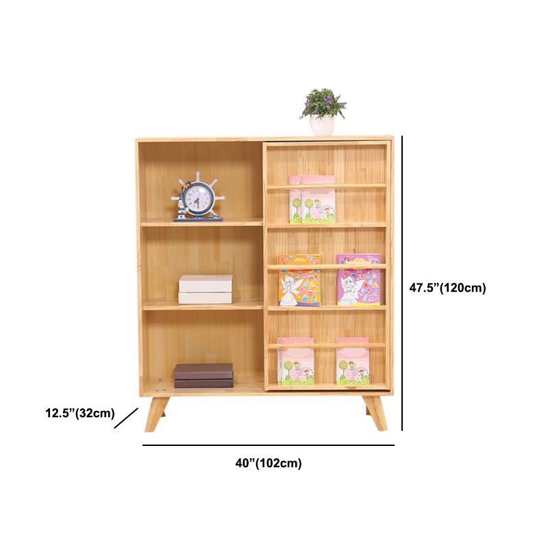 Wooden Standard Bookshelf Modern Bookshelf 47.3" H x 12.6" W