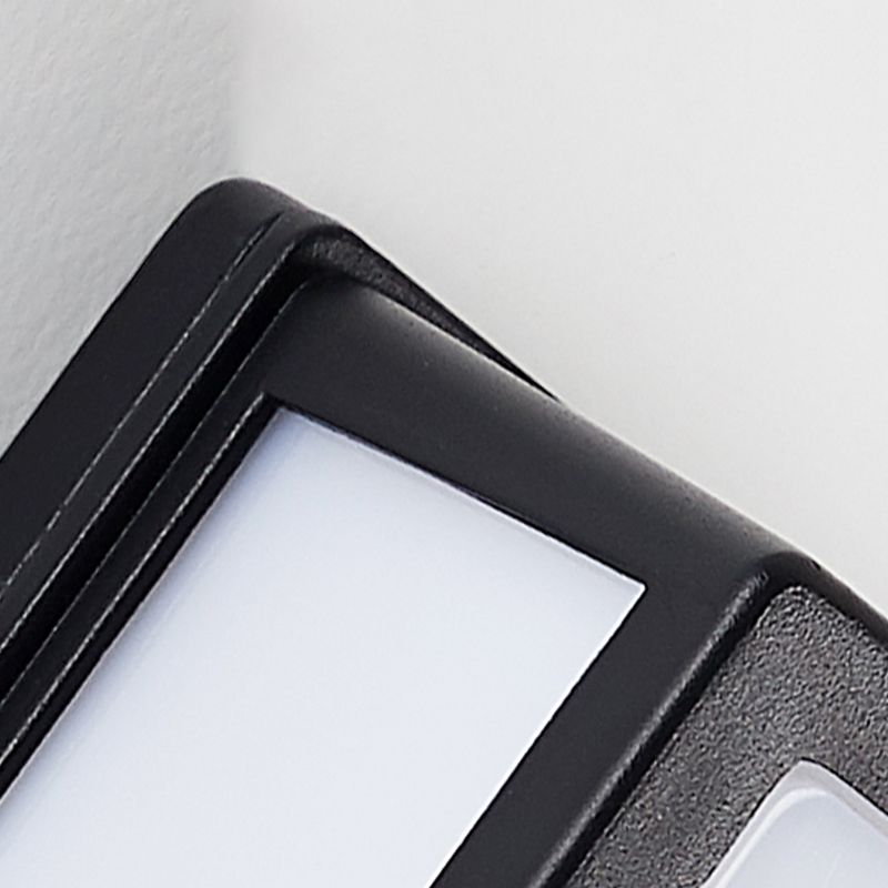 Modern LED Metal Wall Sconce Rectangle Shape Wall Light with Acrylic Shade for Courtyard